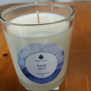 Jewel Scent 10oz Cozy Rain Mist Candle with Signature Surprise Necklace